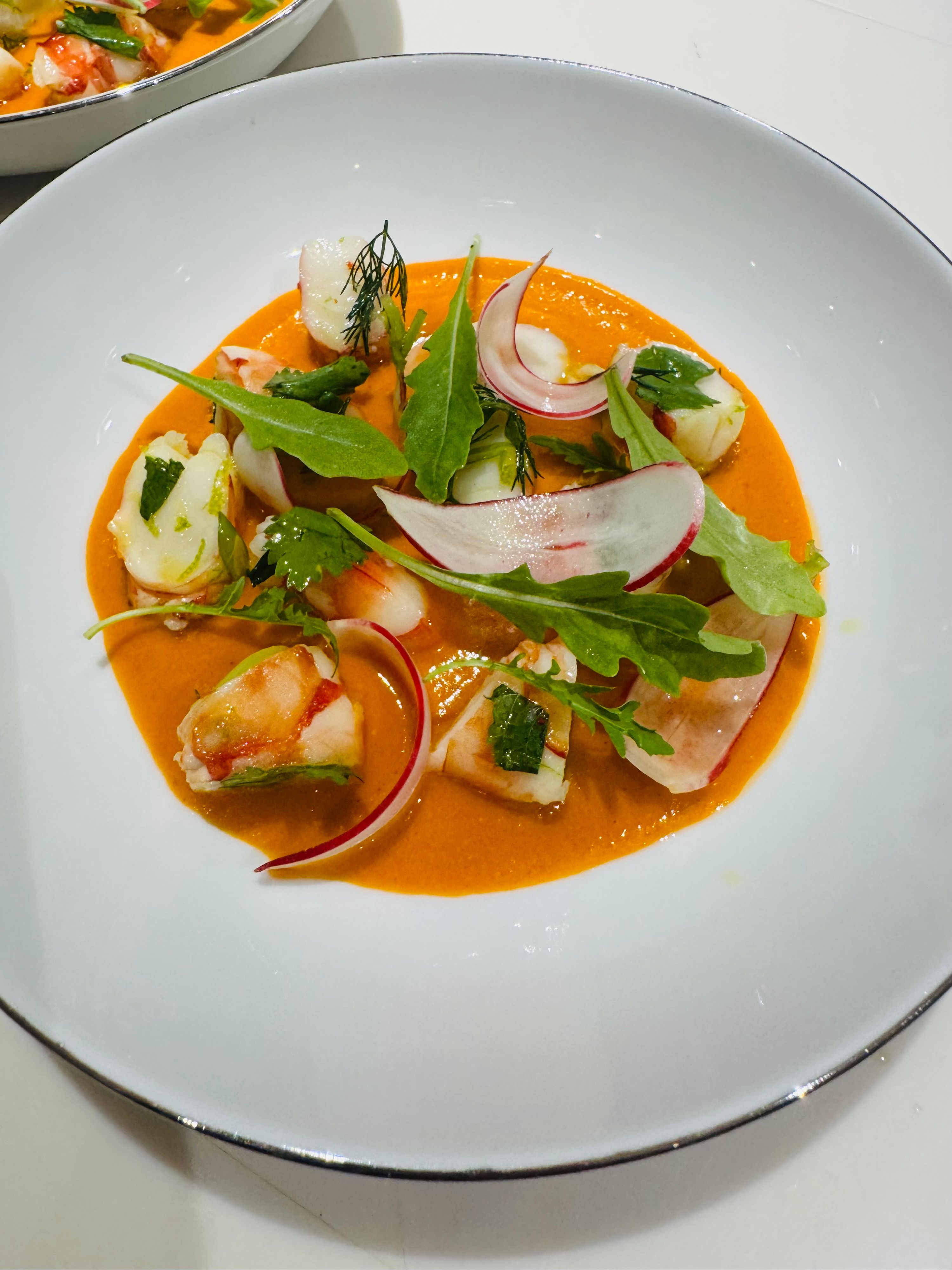 A dish prepared by a Chef Yacht Club chef