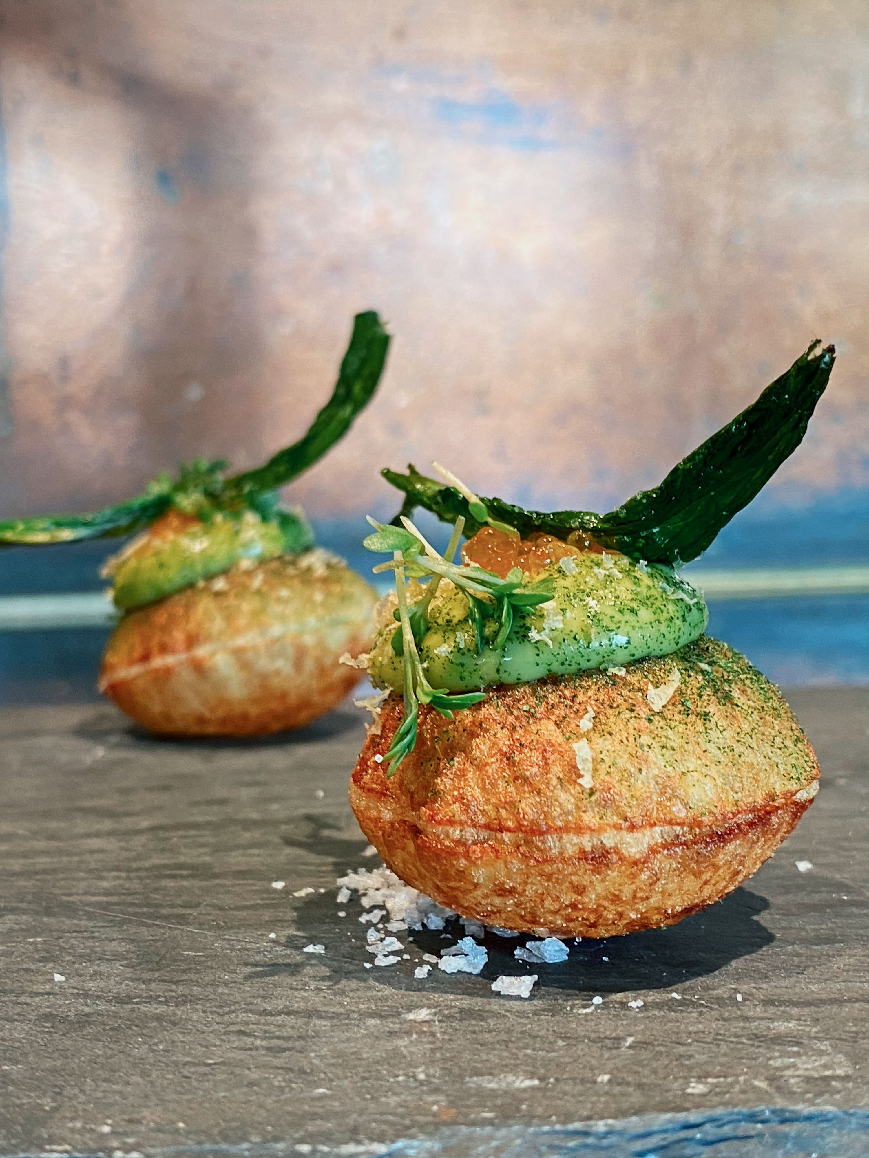 A dish prepared by a Chef Yacht Club chef