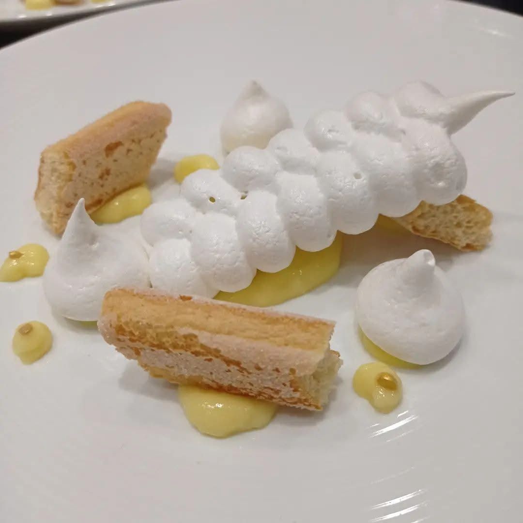 A dish prepared by a Chef Yacht Club chef