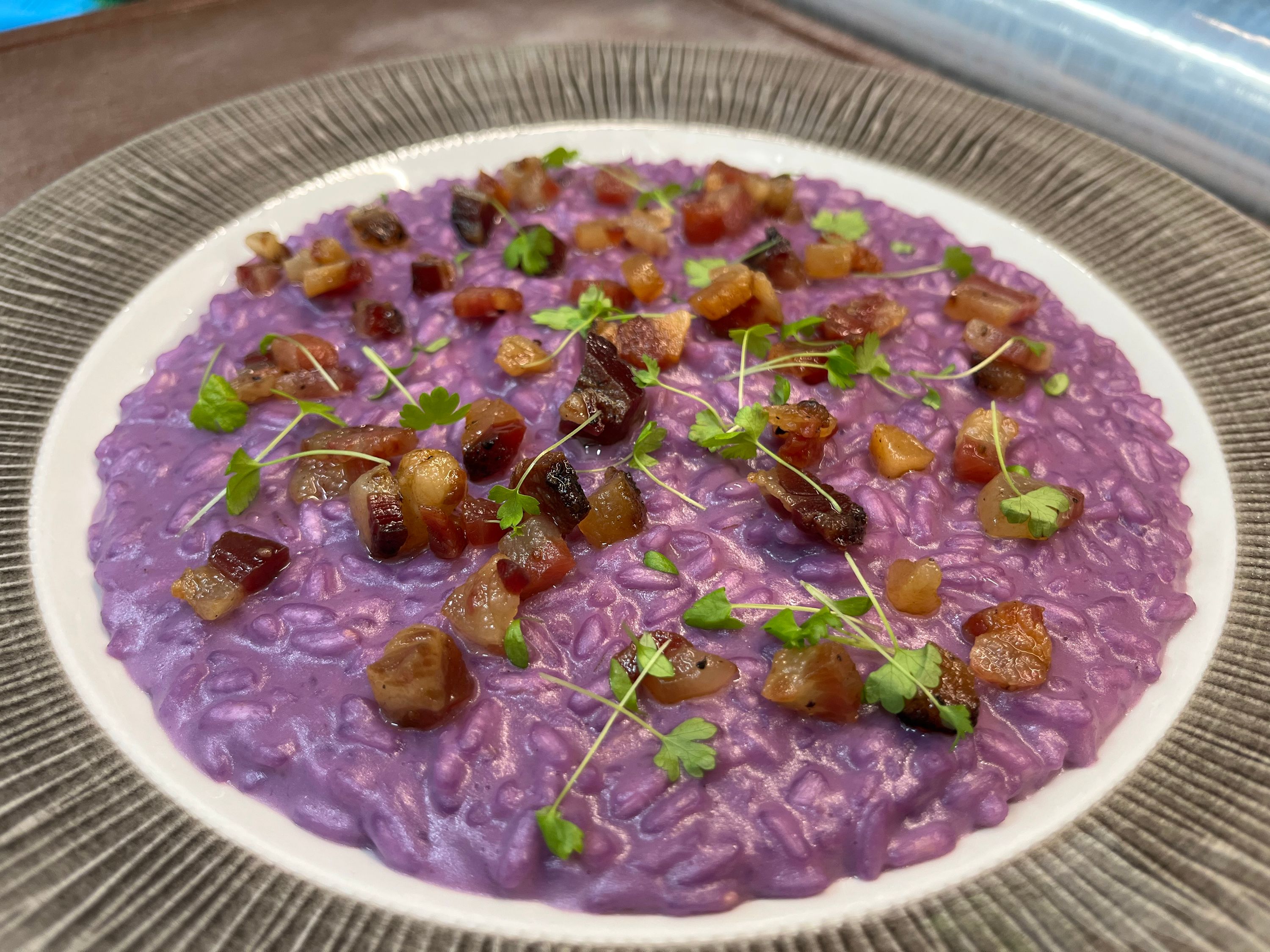 A dish prepared by a Chef Yacht Club chef