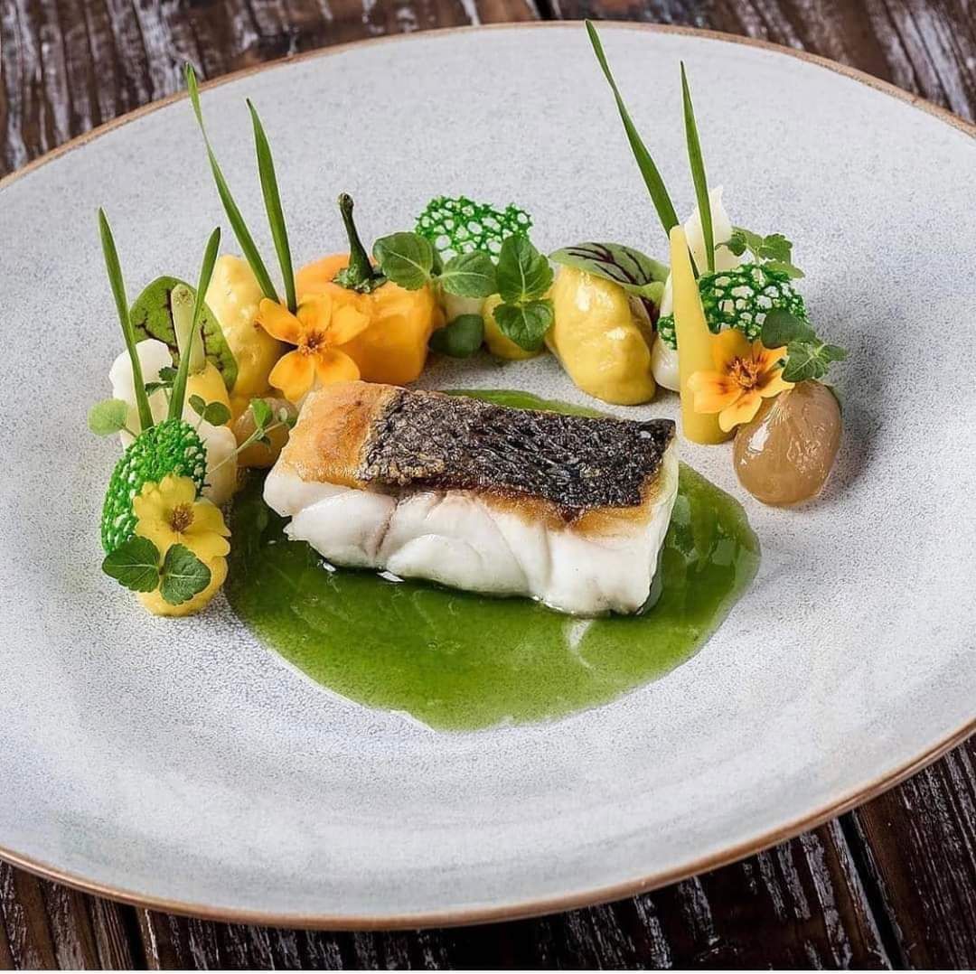 A dish prepared by a Chef Yacht Club chef
