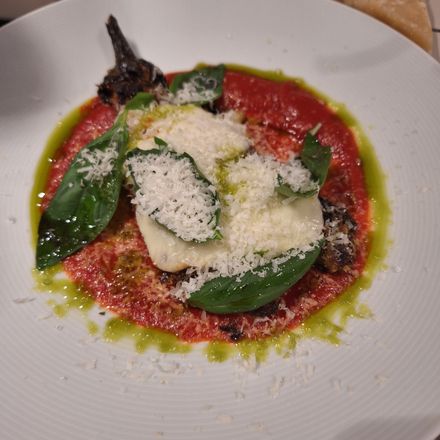 A dish prepared by a Chef Yacht Club chef